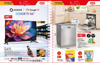 Catalogue BIM vendredi 2 Octobre 2026 — page 1 : Honor TV X6 40"