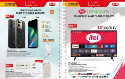 Catalogue BIM du 30 octobre 2026 — page 1 : Itel Android Smart TV QLED 32 pouces